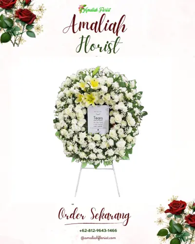 Krans Bunga Duka Cita di Aula Jayang Tingang Palangkaraya